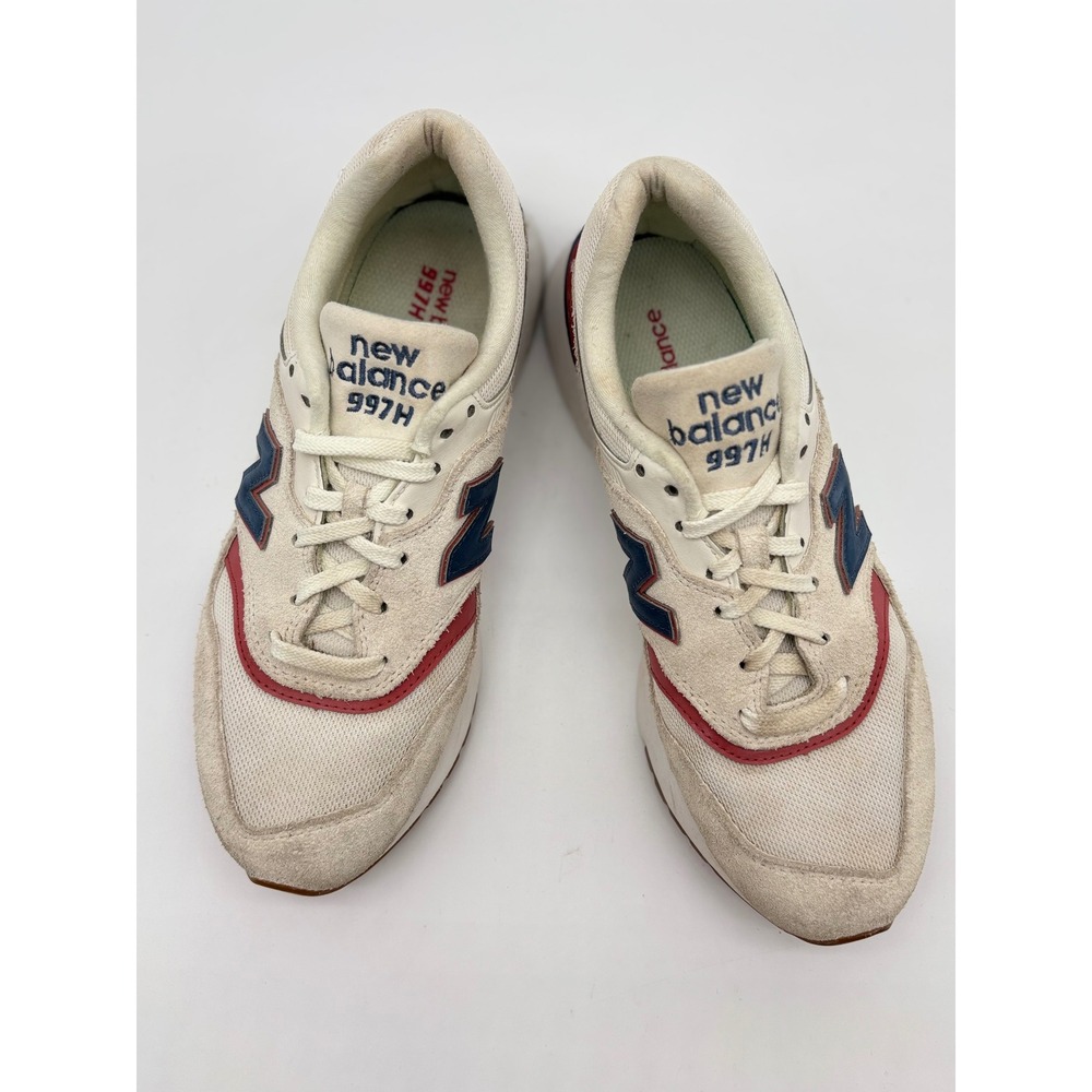 New Balance 997H Cream Navy Red Suede Mesh Sneakers CW997HHR Womens 8.5 Mens 7 - Picture 5 of 8